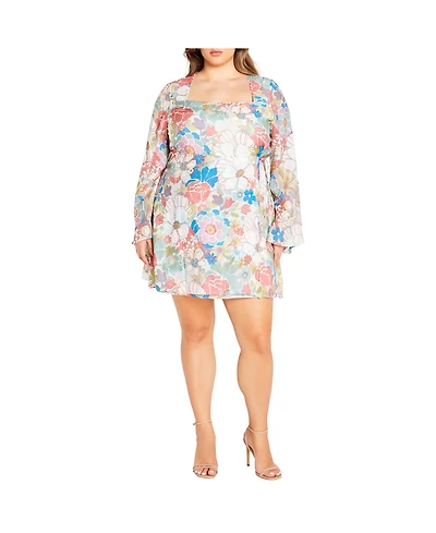 City Chic Plus Emmie Print Dress