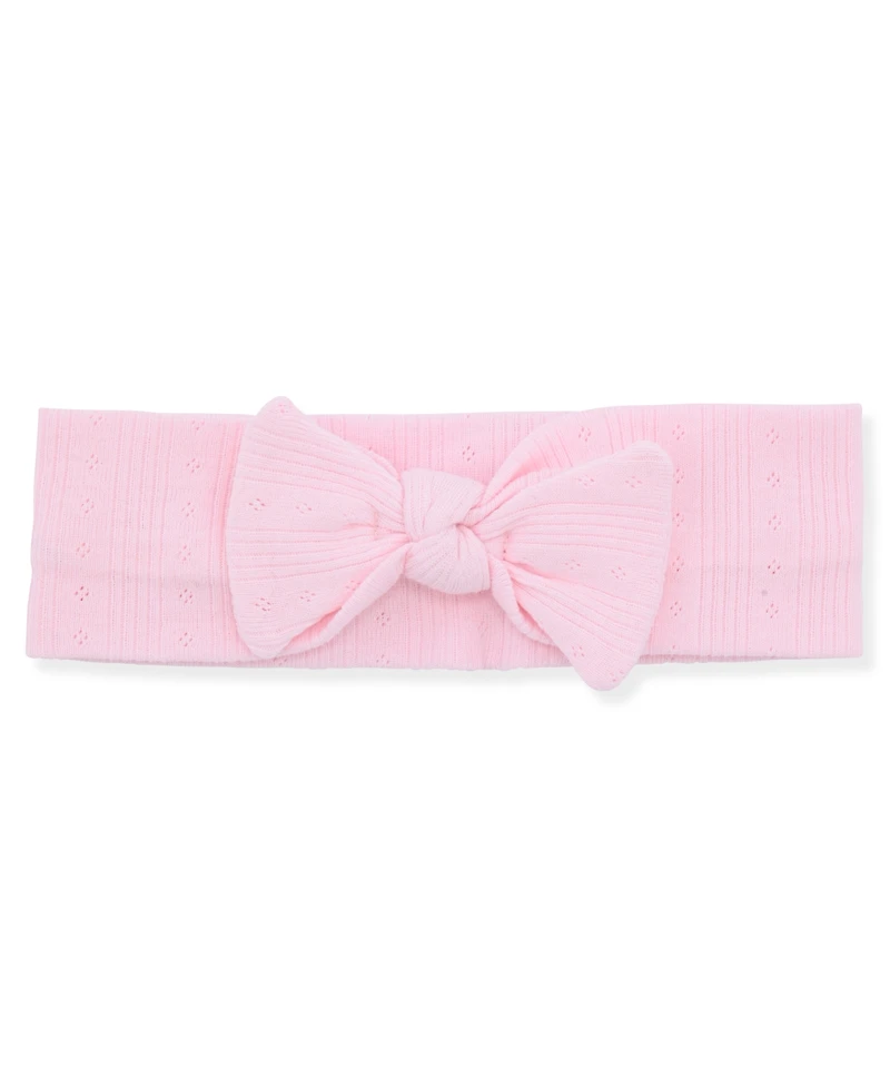 Max & Olivia Baby and Toddler Girls 3-Piece Pointelle Pajama with Headband Set