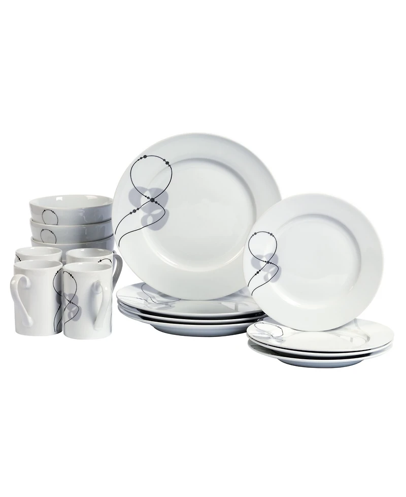 Tabletops Unlimited Jacqueline 16 Pc. Dinnerware Set, Service for 4