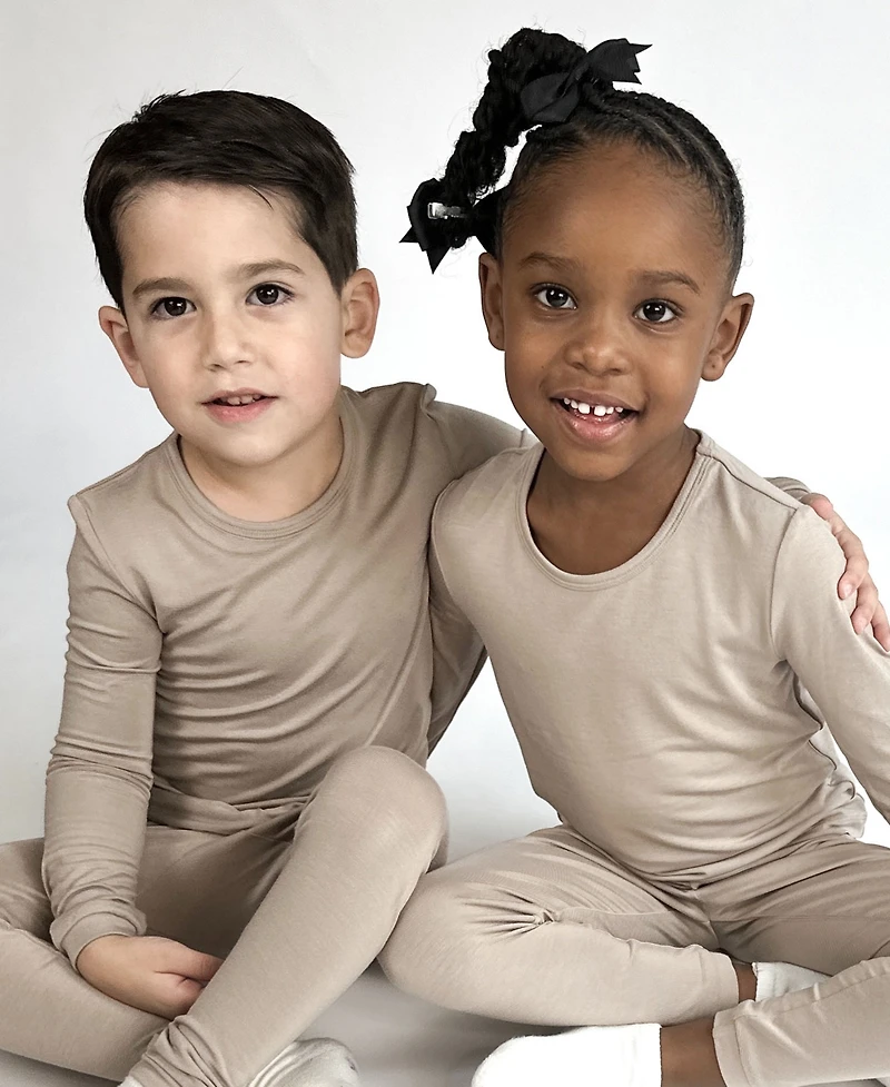 Tiny Knot Co. Baby Boys and Girls 4-Piece Long Sleeve Pajama Set