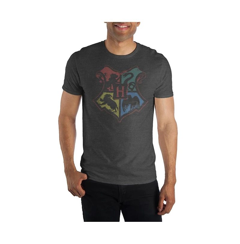 Harry Potter Men's Hogwarts Crest T-Shirt Meduim