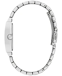 Caravelle Men's Classic Diamond Accent Stainless Steel Bracelet Watch 33mm