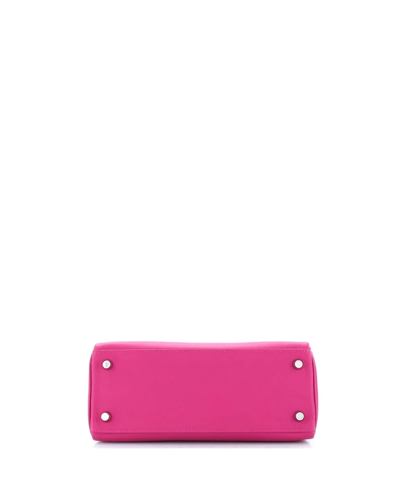 Pre-Owned Hermes Kelly 25 Handbag Pink Swift with Palladium Hardware