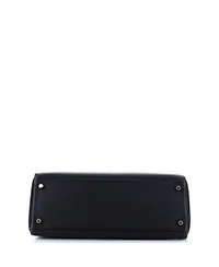 Pre-Owned Hermes Kelly 32 Handbag Black Clemence with Gold Hardware