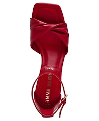 Anne Klein Women's Jessie Ankle Strap Two Piece Dress Sandals