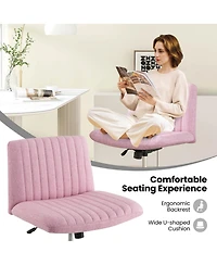 Criss Cross Legged Office Chair Ergonomic Mid Back Computer Desk Chair