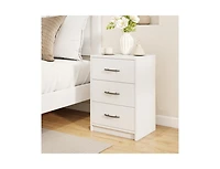 3-Drawer Nightstand with Storage for Bedroom or Living Room, Compact Design