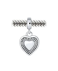 Bling Jewelry Initial Alphabet Bead Charm Heart Sterling Silver for European Bracelet