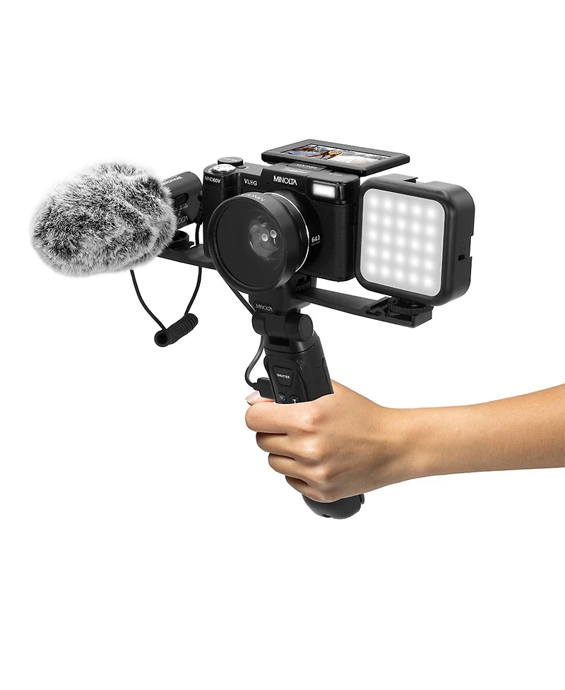 Minolta MND60V 64MP 4K60FPS Ultra Hd Auto Focus Vlogging & Content Creator's Camera Kit