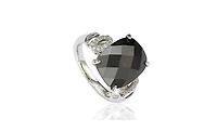 Suzy Levian Sterling Silver Cubic Zirconia Cocktail Ring