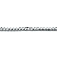 Sterling Silver with 6mm Clear Cubic Zirconia Tennis Necklace