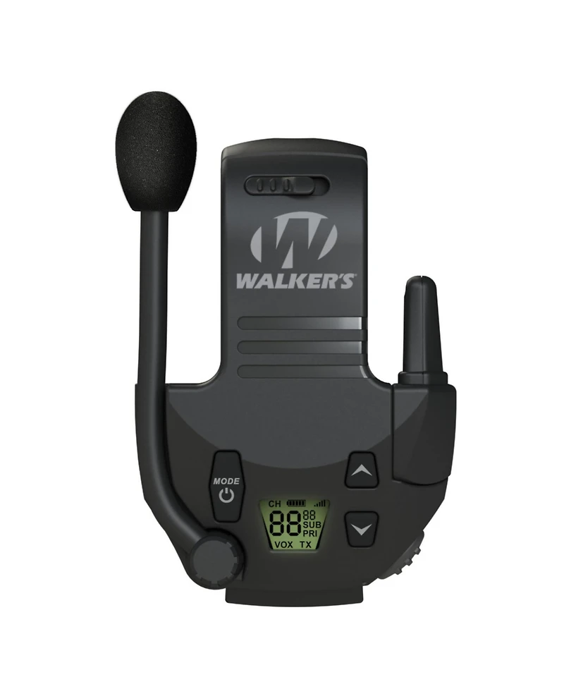 Walkers Razor Slim Electronic Muff (Fde Patriot Version) Bundle with Walkie-Talkie Attachments Gel Filled Earpad Shooting Glasses and Microfiber Clean