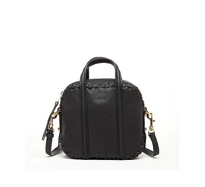 Susu Black Purse Leather Crossbody Bag Medium Size Women's Handbag