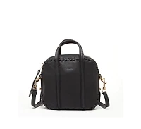 Susu Black Purse Leather Crossbody Bag Medium Size Women's Handbag