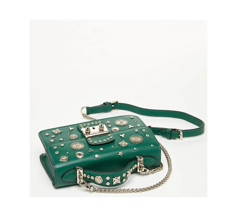 Susu Small Leather Crossbody Bag Emerald Green Green Purse Forest Green Women's Handbag