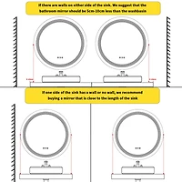 Luvodi 24" Round Shape Led Bathroom Mirror Anti-Fog Wall Mounted Backlit Vanity Mirror