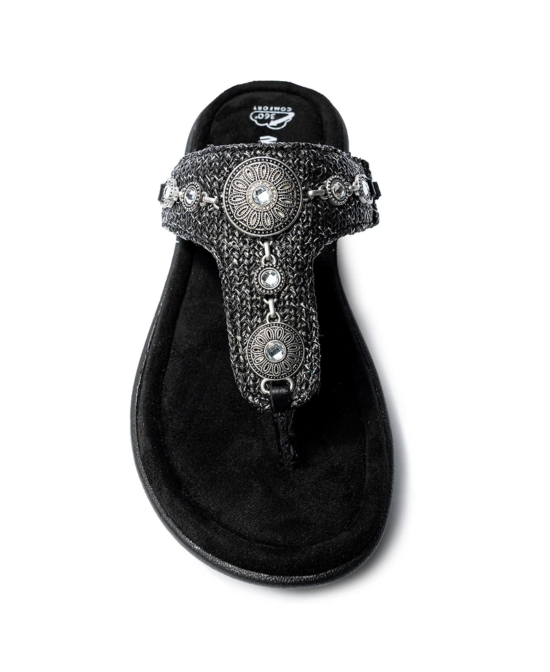 Minnetonka Women's Brecca Embellished Thong Sandals