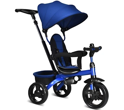 4-in-1 Kids Tricycle with Adjustable Push Handle