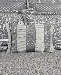 J Queen New York Bolero Pewter Boudoir Decorative Pillow, 15" x 20"