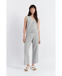 Chinti & Parker Women's Wool and Cashmere Blend Knit V Neck Sweater Vest