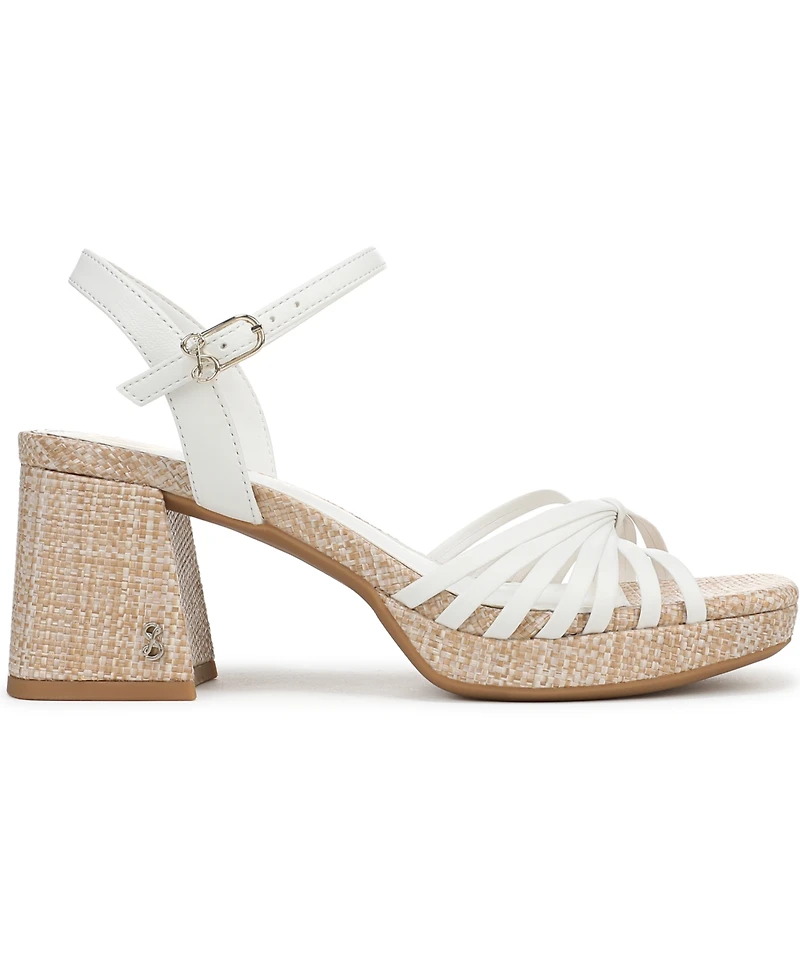 Sam and Libby Women's Lacey Block Heel Strappy Platform Sandals