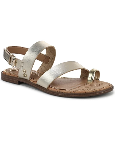 Sam and Libby Women's Perris Toe Loop Strappy Flat Sandals