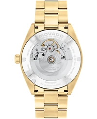 Movado Men's Datron Swiss Automatic Ionic Plated Light Gold Steel Watch, 39mm
