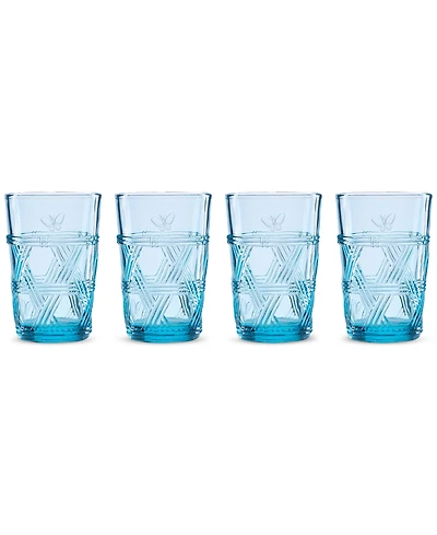 Lenox Butterfly Meadow Blue Tall Glasses, Set of 4