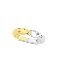 And Now This Two Tone Interlocking Statement Ring