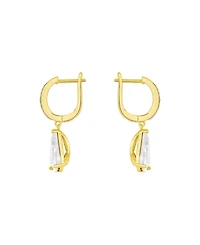 And Now This Clear Crystal Drop Hoop Earrings