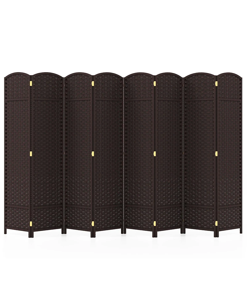 8-Panel Folding Room Divider Portable and Adjustable Privacy Screen for Home or Office