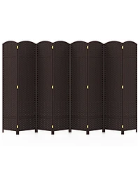 8-Panel Folding Room Divider Portable and Adjustable Privacy Screen for Home or Office