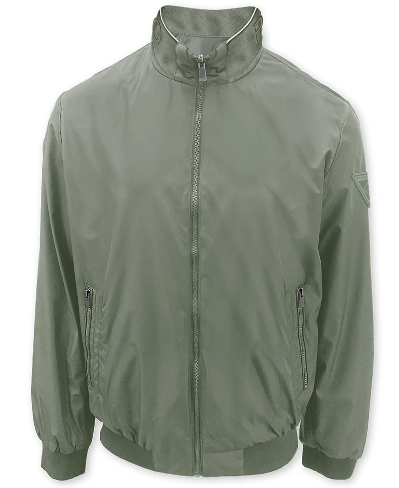 Point Zero Men's Water-Repellent Full-Zip Bomber Windbreaker
