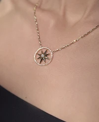 Adornia Gold Adjustable Crystal Pave Starburst Necklace