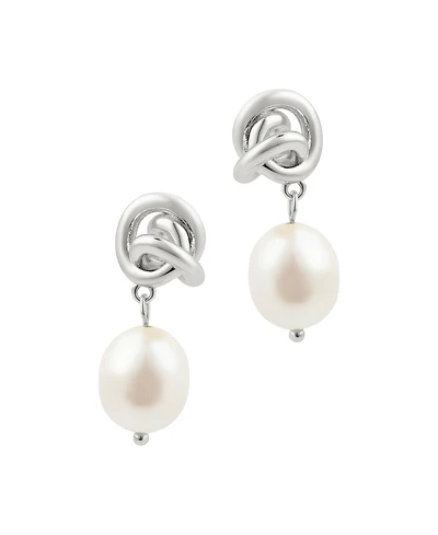 Adornia Freshwater Cultivated Pearl Knot Earrings