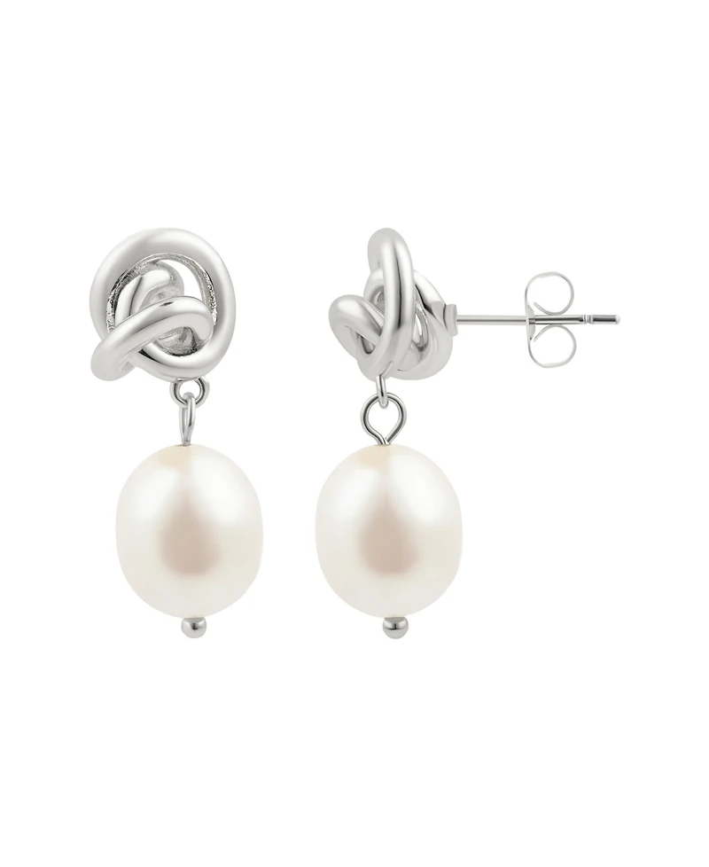 Adornia Freshwater Cultivated Pearl Knot Earrings