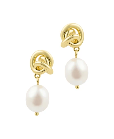 Adornia Freshwater Cultivated Pearl Knot Earrings