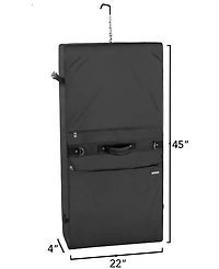 45" Premium Framed Travel Garment Bag with Shoulder Strap and Pockets