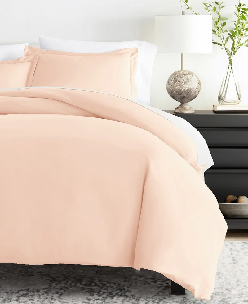 ienjoy Home Double Brushed Solid Duvet Cover Set