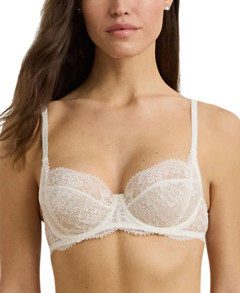Lauren Ralph Women's Unlined Lace Full Coverage Bra 4L0026