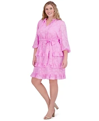 Eliza J Plus Size Tiered Fit & Flare Dress