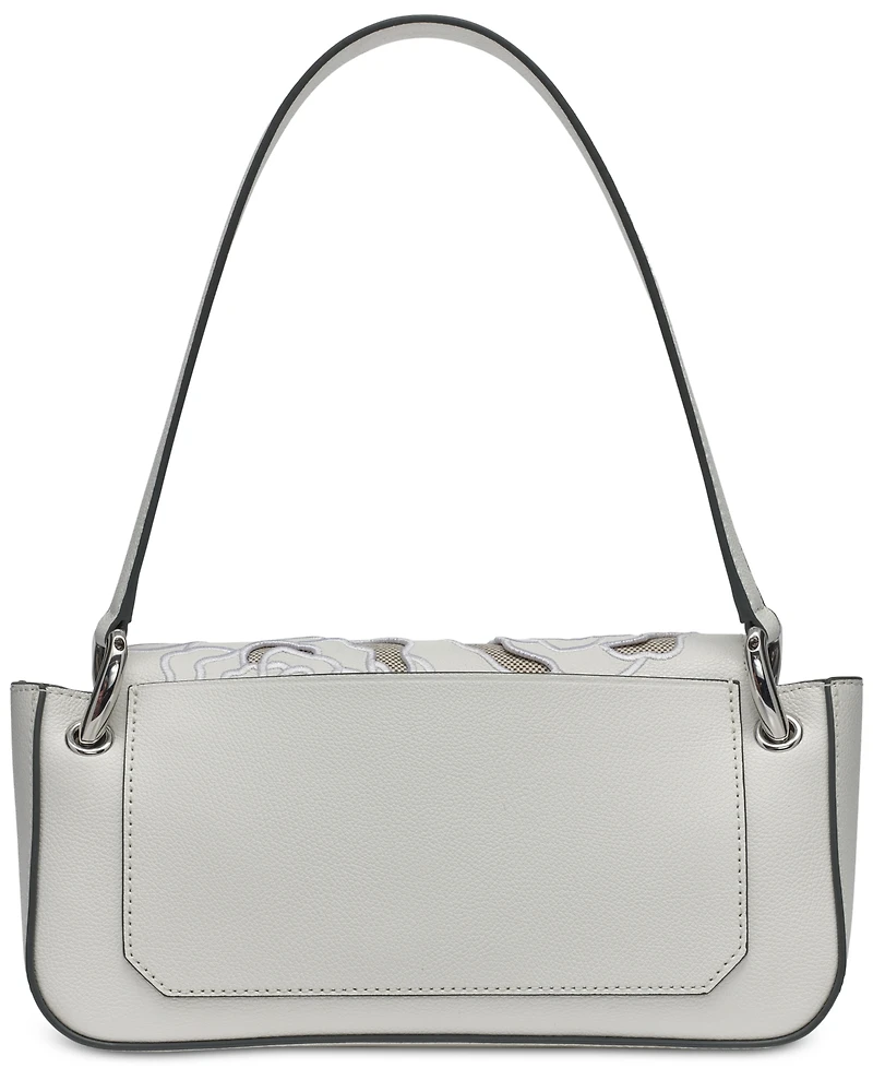 Karl Lagerfeld Paris Monet Embroidered Leather Shoulder