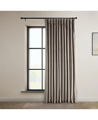 Half Price Drapes Library Taupe Extra Wide Signature Plush Velvet Hotel Blackout Curtain