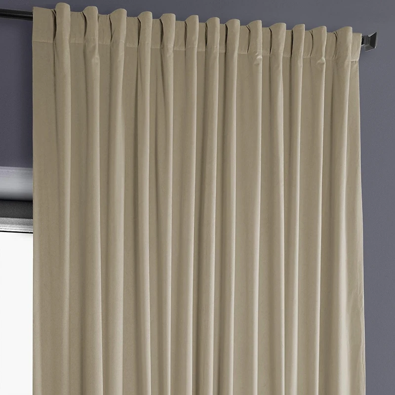 Half Price Drapes Extra Wide Heritage Plush Velvet Room Darkening Curtain