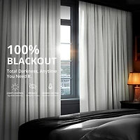 Half Price Drapes Primary White Grommet Signature Velvet Blackout Curtain