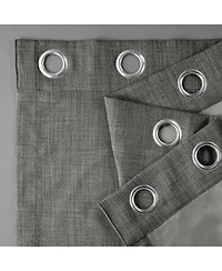 Half Price Drapes Grommet Textured Faux Linen Room Darkening Curtain