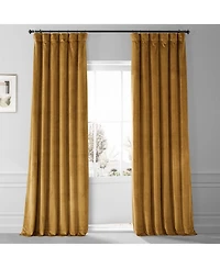 Half Price Drapes Apple Cider Gold Signature Plush Velvet Hotel Blackout Curtain