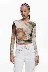 Desigual Women's High-neck horse T-shirt