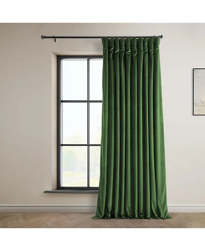Half Price Drapes Extra Wide Heritage Plush Velvet Room Darkening Curtain