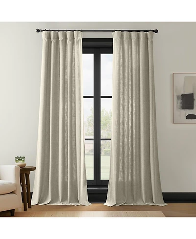 Half Price Drapes Light Beige Simply Faux Linen Light Filtering Curtain Pair (2 Panels)
